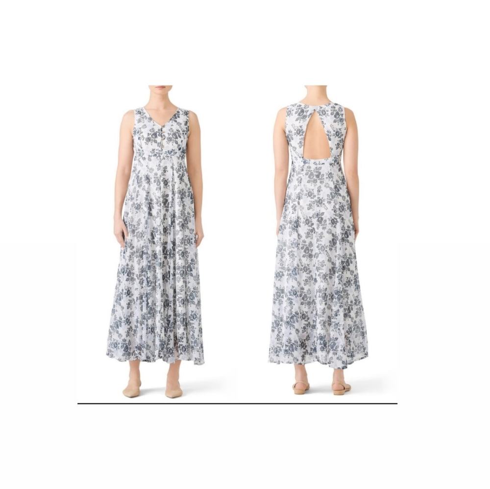 Raga | Size S | Floral White and Blue Dress